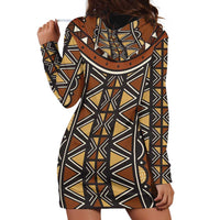 Mali Mud Cloth African Village Hoodie Dress Ethnic Geometry Style - Wonder Print Shop