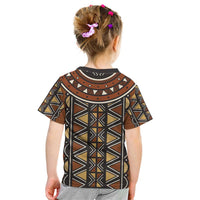 Mali Mud Cloth African Village Kid T Shirt Ethnic Geometry Style - Wonder Print Shop