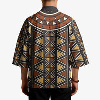 Mali Mud Cloth African Village Kimono Ethnic Geometry Style - Wonder Print Shop