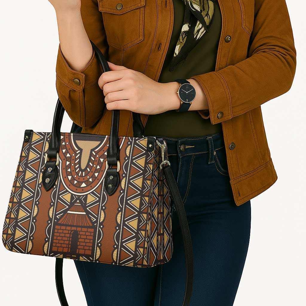 Mali Mud Cloth African Village Leather Bag Ethnic Geometry Style - Wonder Print Shop