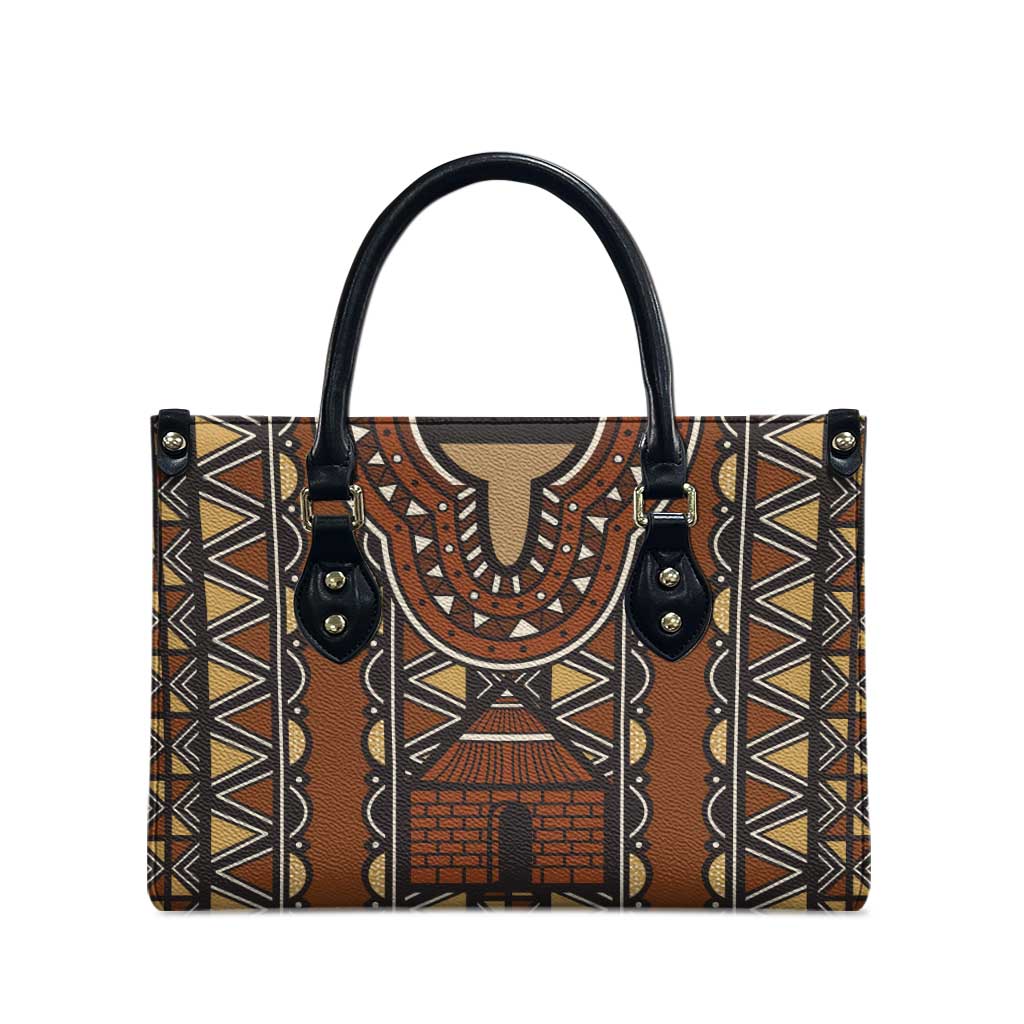 Mali Mud Cloth African Village Leather Bag Ethnic Geometry Style - Wonder Print Shop