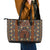 Mali Mud Cloth African Village Leather Tote Bag Ethnic Geometry Style - Wonder Print Shop