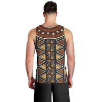 Mali Mud Cloth African Village Men Tank Top Ethnic Geometry Style - Wonder Print Shop