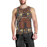 Mali Mud Cloth African Village Men Tank Top Ethnic Geometry Style - Wonder Print Shop