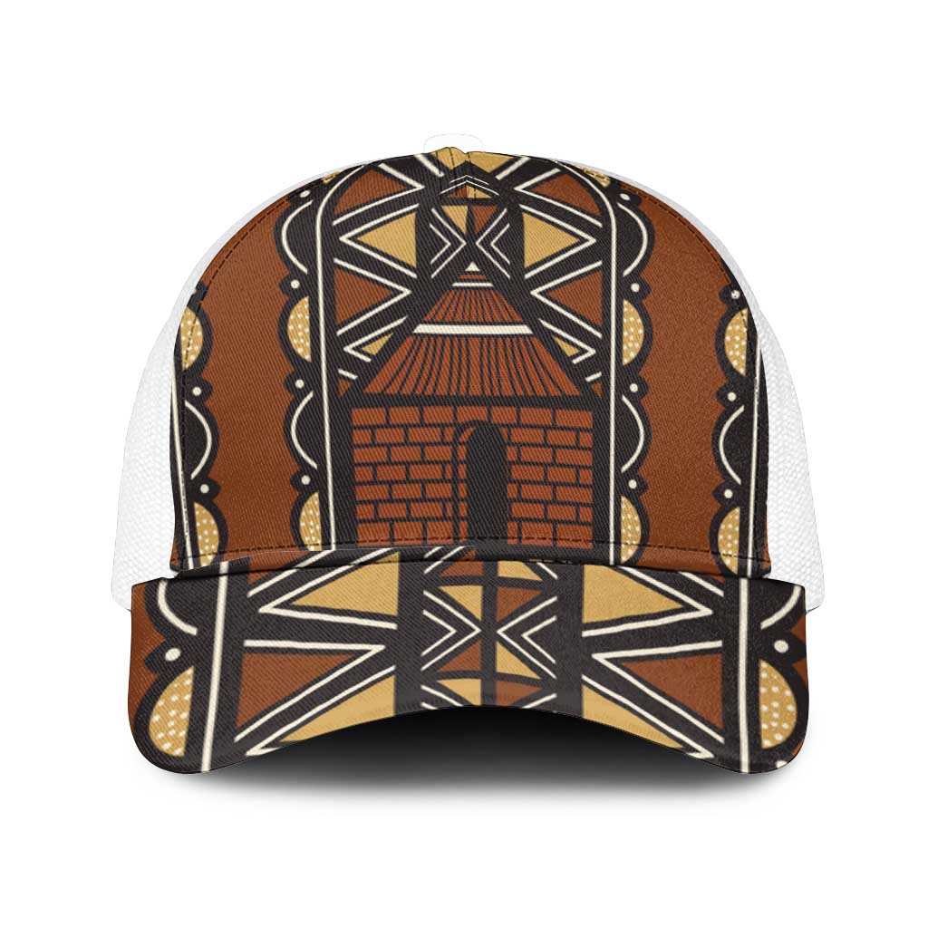 Mali Mud Cloth African Village Mesh Trucker Cap Ethnic Geometry Style - Wonder Print Shop