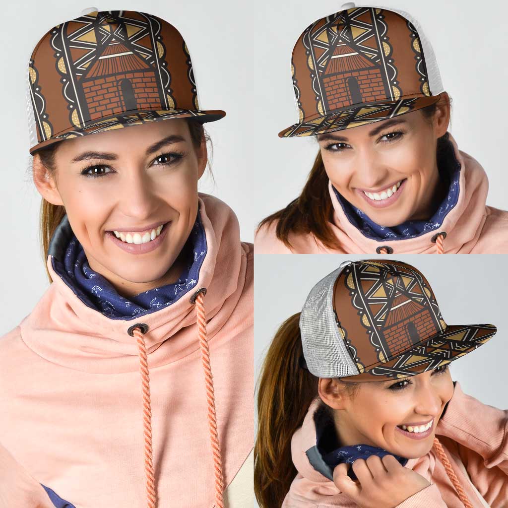Mali Mud Cloth African Village Mesh Trucker Cap Ethnic Geometry Style - Wonder Print Shop