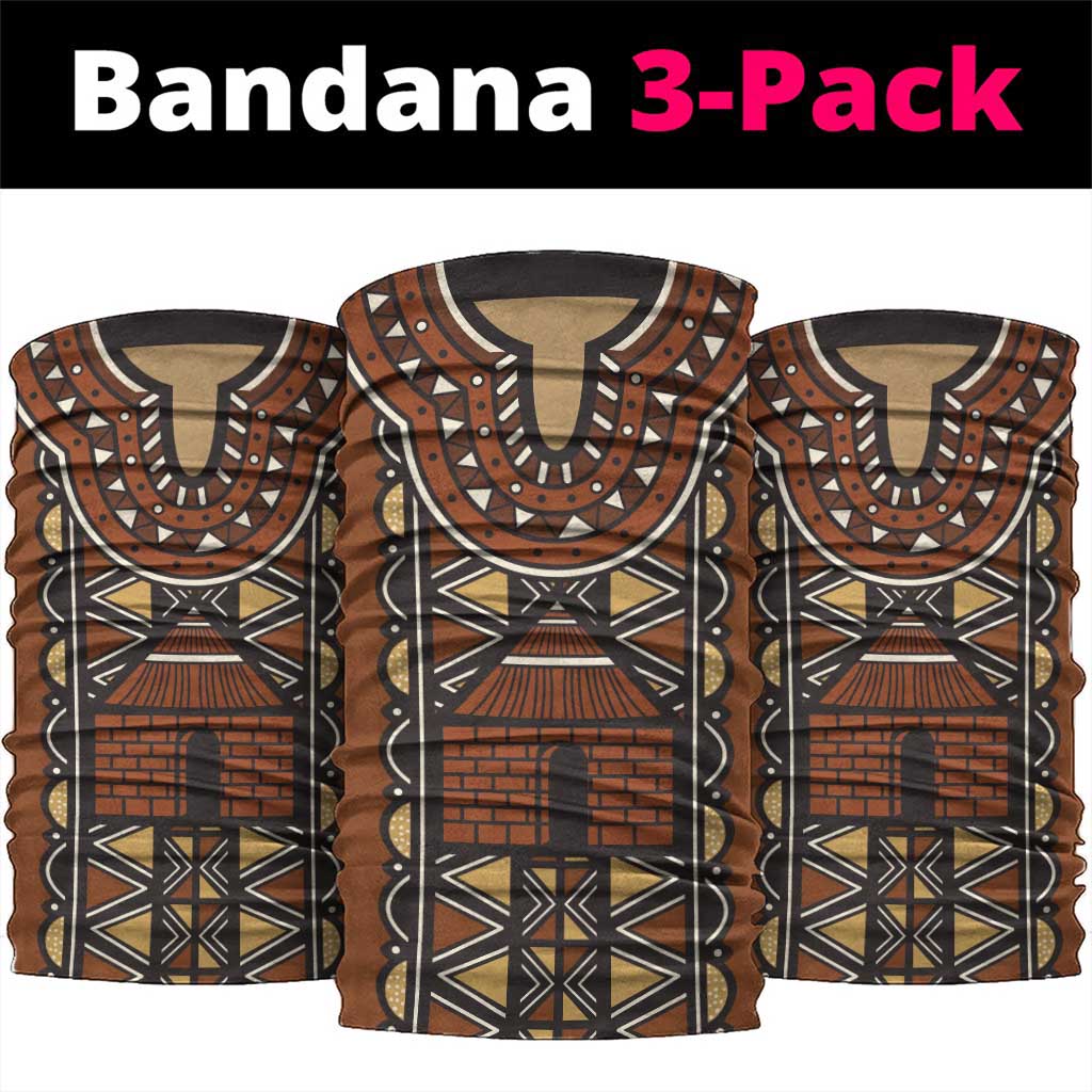 Mali Mud Cloth African Village Neck Gaiter Ethnic Geometry Style - Wonder Print Shop
