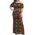 Mali Mud Cloth African Village Off Shoulder Maxi Dress Ethnic Geometry Style - Wonder Print Shop