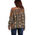 Mali Mud Cloth African Village Off Shoulder Sweater Ethnic Geometry Style - Wonder Print Shop