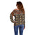 Mali Mud Cloth African Village Off Shoulder Sweater Ethnic Geometry Style - Wonder Print Shop