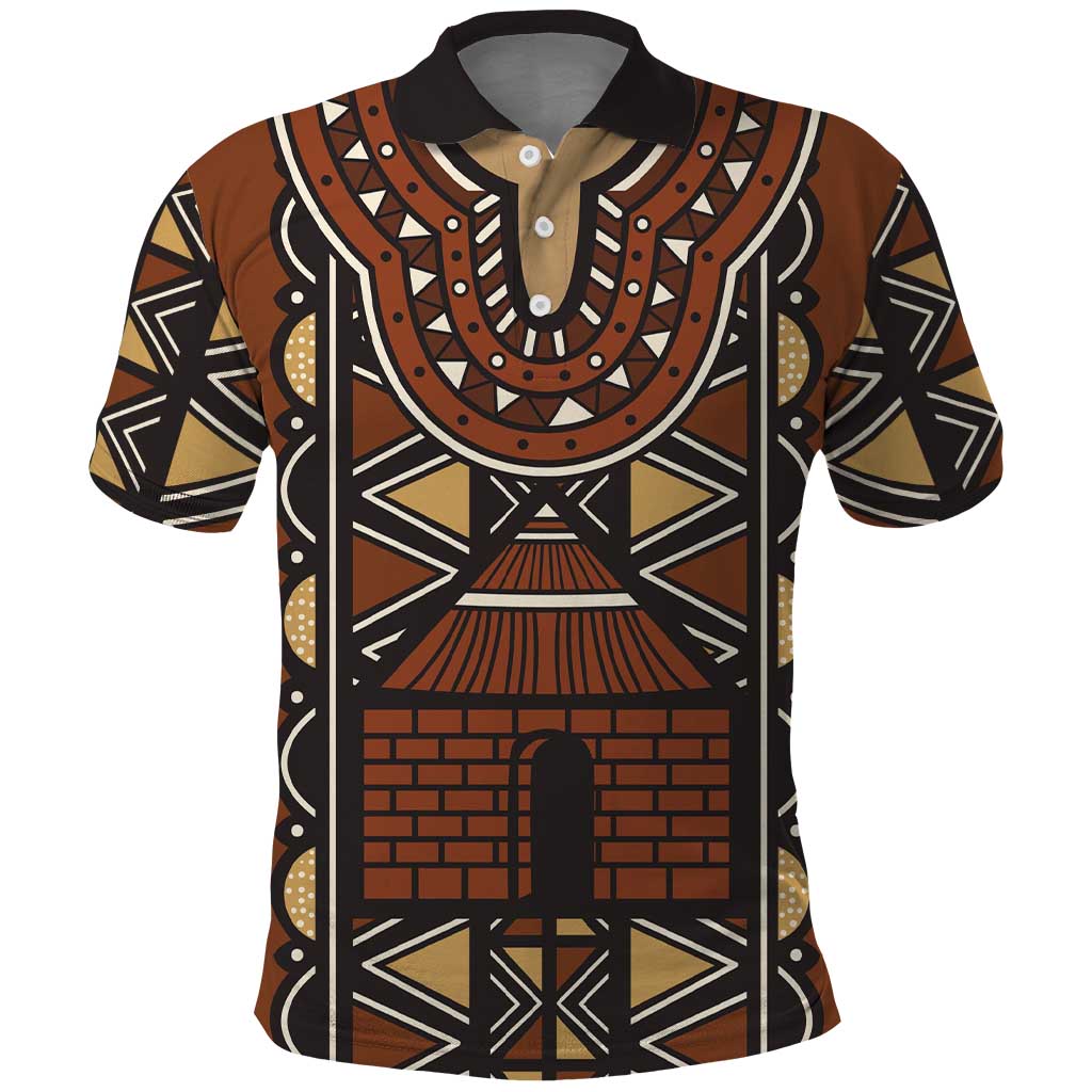 Mali Mud Cloth African Village Polo Shirt Ethnic Geometry Style - Wonder Print Shop