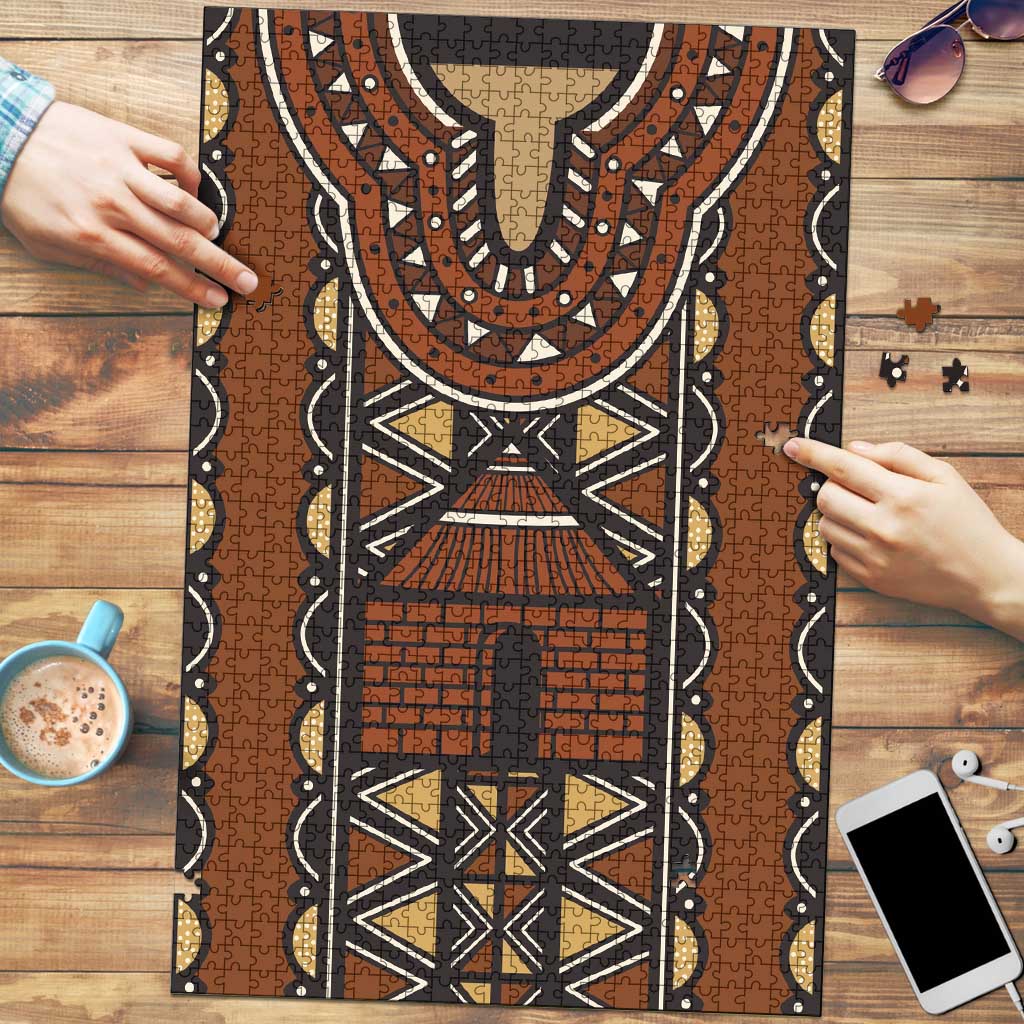 Mali Mud Cloth African Village Puzzle Ethnic Geometry Style - Wonder Print Shop