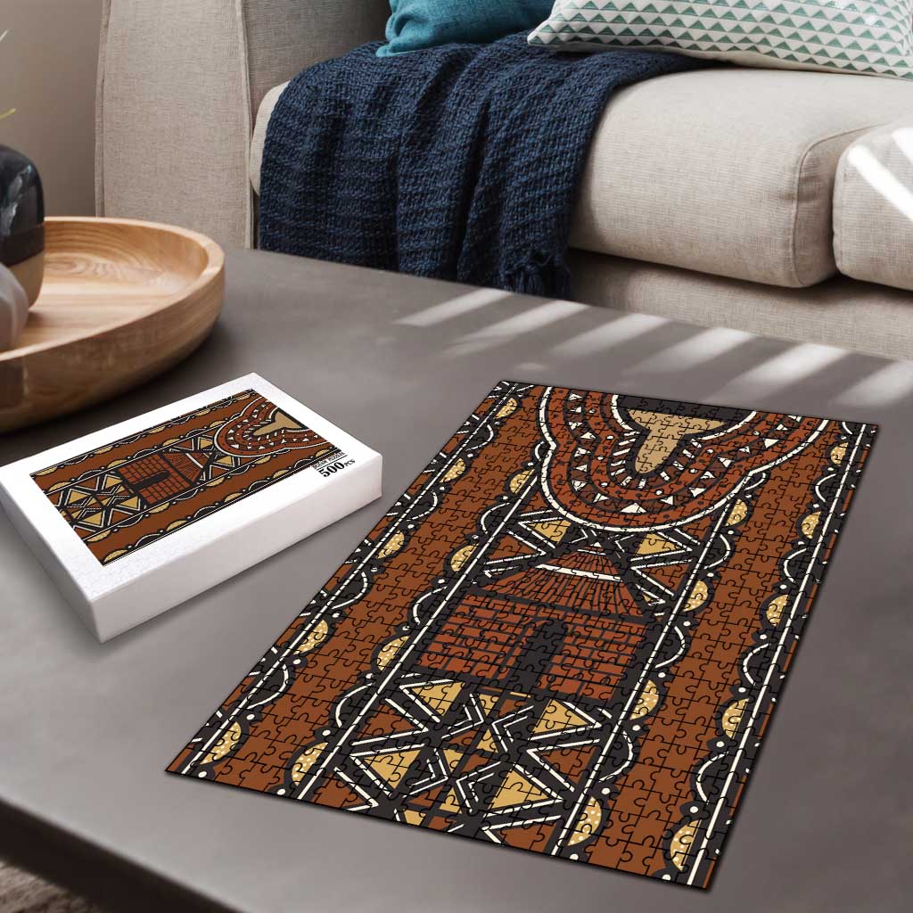 Mali Mud Cloth African Village Puzzle Ethnic Geometry Style - Wonder Print Shop