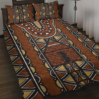 Mali Mud Cloth African Village Quilt Bed Set Ethnic Geometry Style - Wonder Print Shop