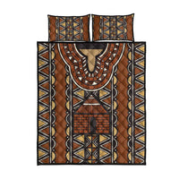 Mali Mud Cloth African Village Quilt Bed Set Ethnic Geometry Style - Wonder Print Shop