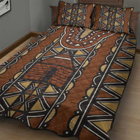 Mali Mud Cloth African Village Quilt Bed Set Ethnic Geometry Style - Wonder Print Shop