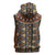 Mali Mud Cloth African Village Sleeveless Zip Hoodie Ethnic Geometry Style - Wonder Print Shop