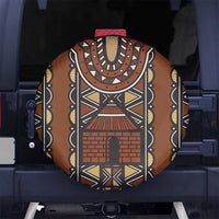 Mali Mud Cloth African Village Spare Tire Cover Ethnic Geometry Style - Wonder Print Shop