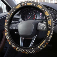 Mali Mud Cloth African Village Steering Wheel Cover Ethnic Geometry Style - Wonder Print Shop