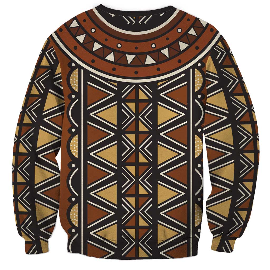 Mali Mud Cloth African Village Sweatshirt Ethnic Geometry Style - Wonder Print Shop