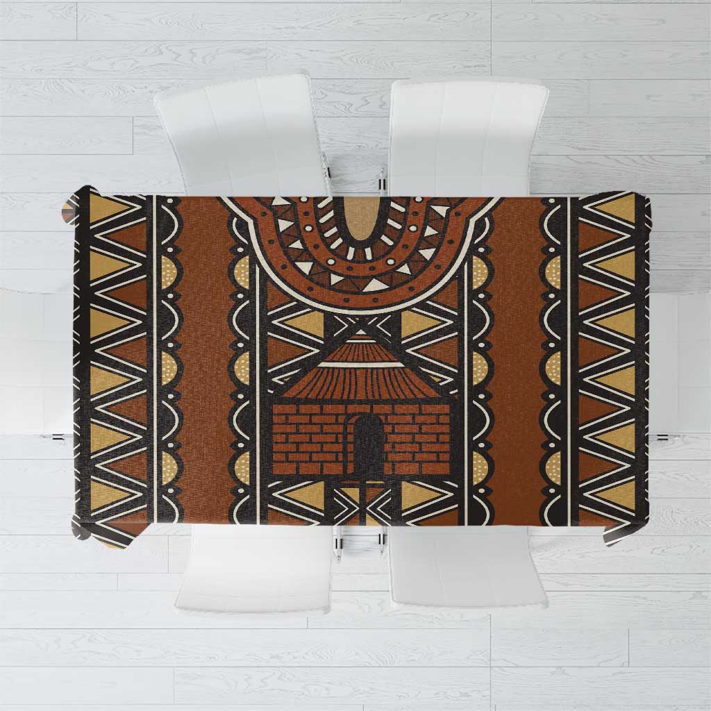 Mali Mud Cloth African Village Tablecloth Ethnic Geometry Style - Wonder Print Shop