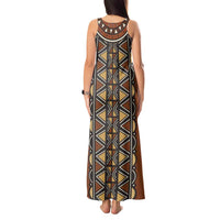 Mali Mud Cloth African Village Tank Maxi Dress Ethnic Geometry Style - Wonder Print Shop