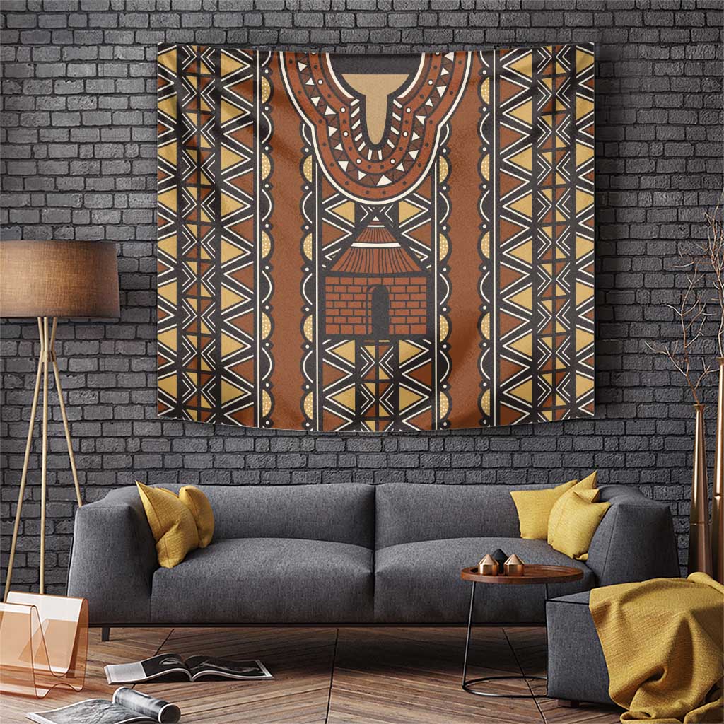 Mali Mud Cloth African Village Tapestry Ethnic Geometry Style - Wonder Print Shop