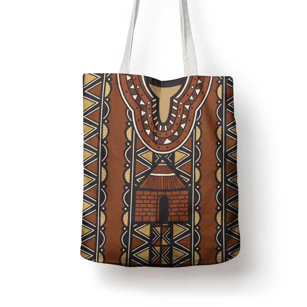 Mali Mud Cloth African Village Tote Bag Ethnic Geometry Style - Wonder Print Shop