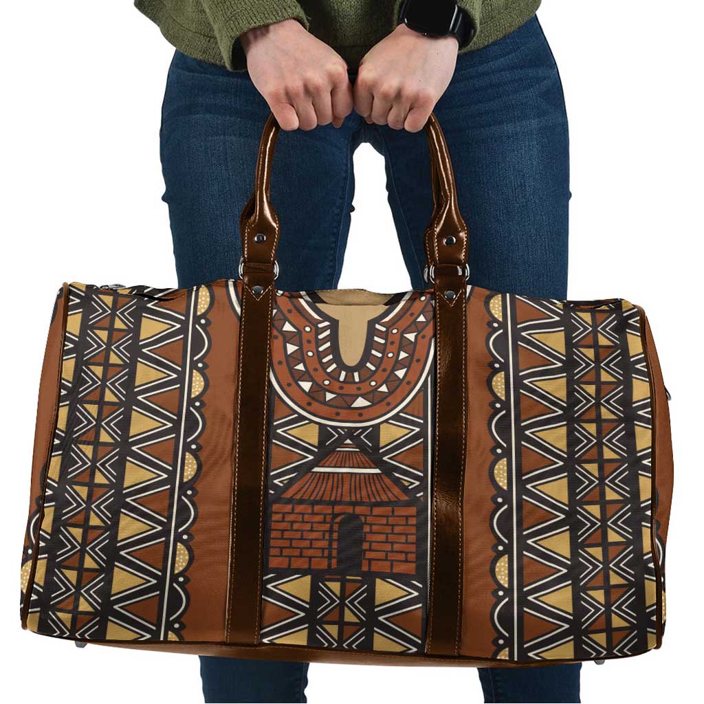 Mali Mud Cloth African Village Travel Bag Ethnic Geometry Style - Wonder Print Shop