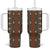 Mali Mud Cloth African Village Tumbler With Handle Ethnic Geometry Style - Wonder Print Shop