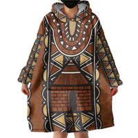 Mali Mud Cloth African Village Wearable Blanket Hoodie Ethnic Geometry Style - Wonder Print Shop