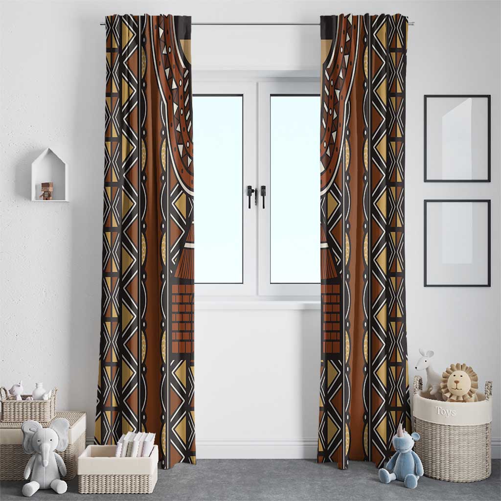 Mali Mud Cloth African Village Window Curtain Ethnic Geometry Style - Wonder Print Shop