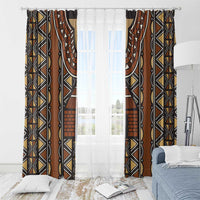 Mali Mud Cloth African Village Window Curtain Ethnic Geometry Style - Wonder Print Shop