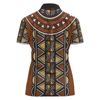 Mali Mud Cloth African Village Women Polo Shirt Ethnic Geometry Style - Wonder Print Shop
