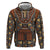 Mali Mud Cloth African Village Zip Hoodie Ethnic Geometry Style - Wonder Print Shop
