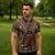 Mali Mud Cloth African Village Zipper Polo Shirt Ethnic Geometry Style - Wonder Print Shop