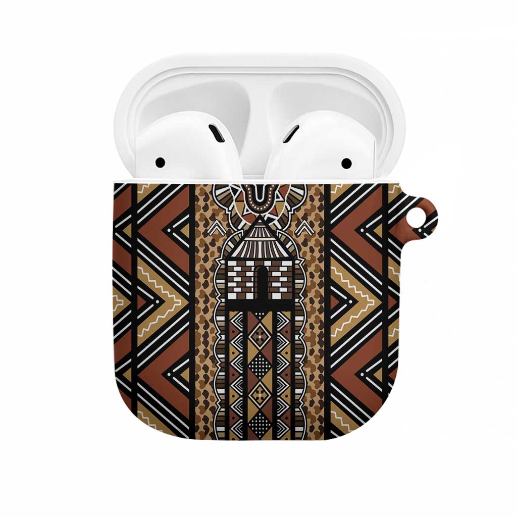 Mali Mud Cloth Leopards Legacy AirPods Case Tribal Village - Wonder Print Shop