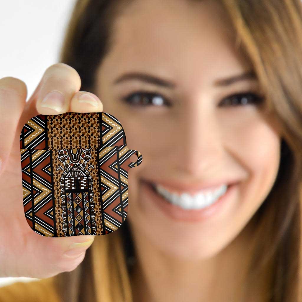 Mali Mud Cloth Leopards Legacy AirPods Case Tribal Village - Wonder Print Shop