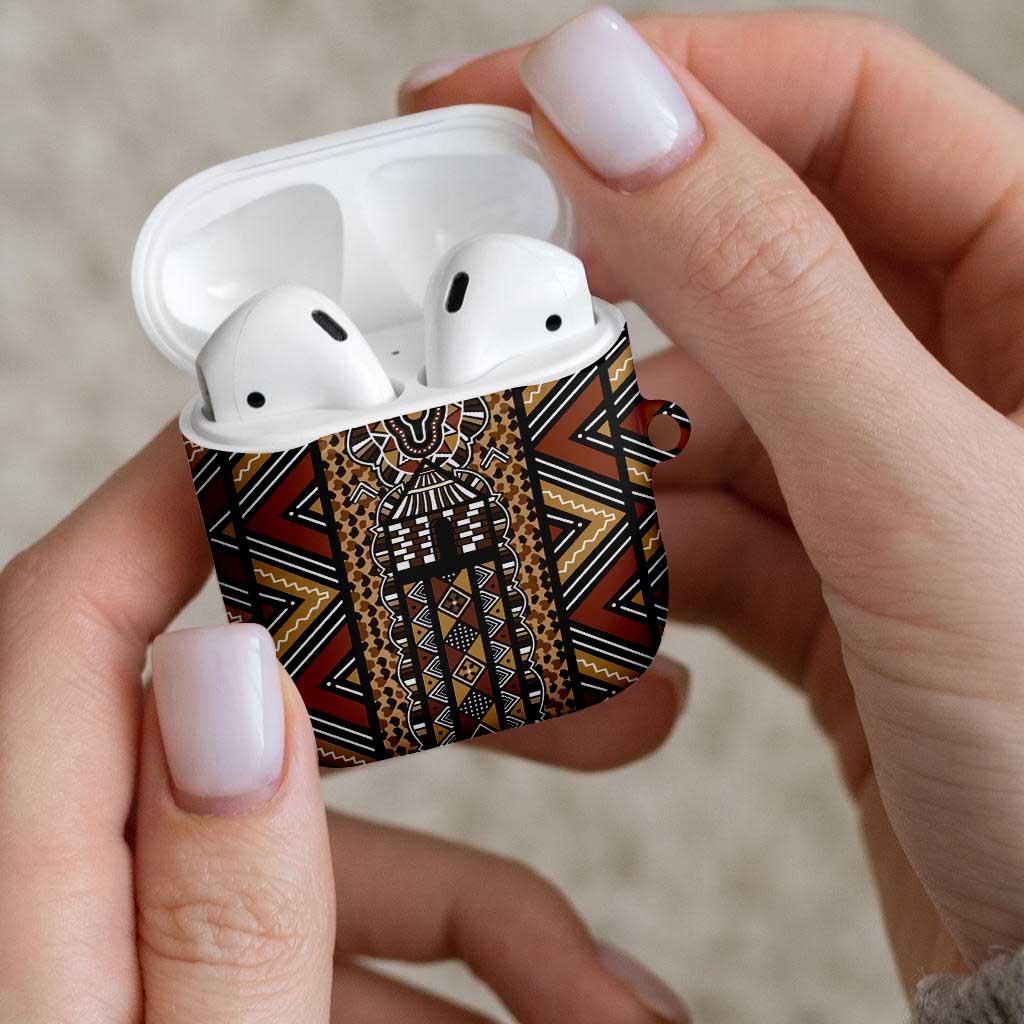 Mali Mud Cloth Leopards Legacy AirPods Case Tribal Village - Wonder Print Shop