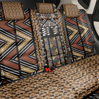 Mali Mud Cloth Leopards Legacy Back Car Seat Cover Tribal Village - Wonder Print Shop