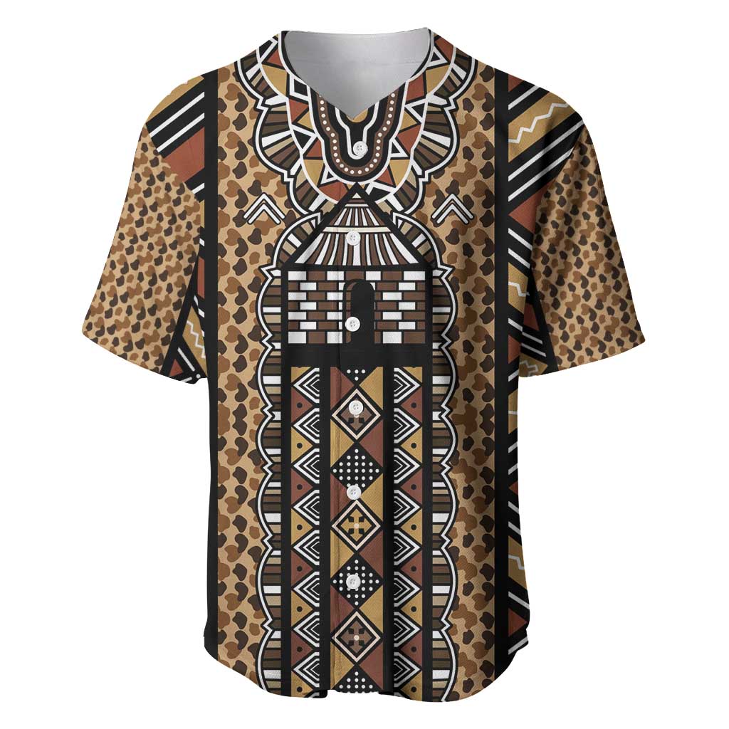 Mali Mud Cloth Leopards Legacy Baseball Jersey Tribal Village - Wonder Print Shop