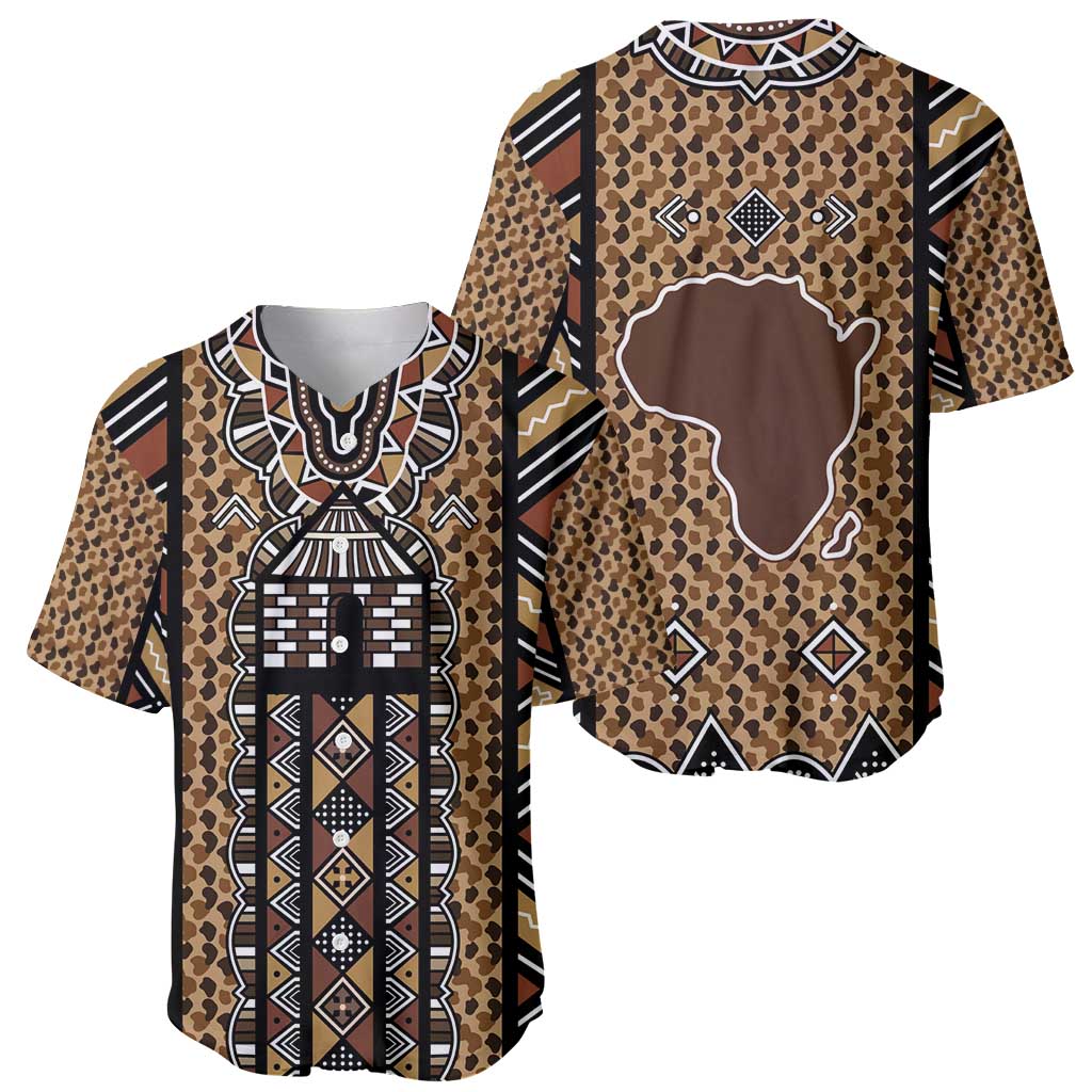 Mali Mud Cloth Leopards Legacy Baseball Jersey Tribal Village - Wonder Print Shop