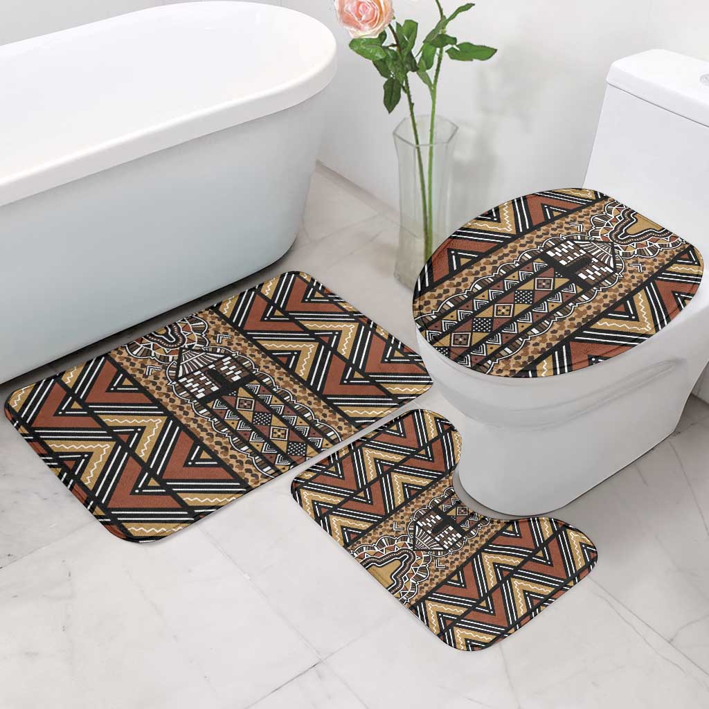 Mali Mud Cloth Leopards Legacy Bathroom Set Tribal Village - Wonder Print Shop