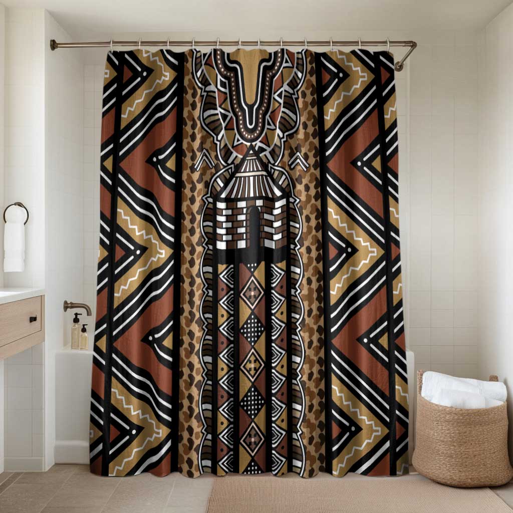 Mali Mud Cloth Leopards Legacy Bathroom Set Tribal Village - Wonder Print Shop