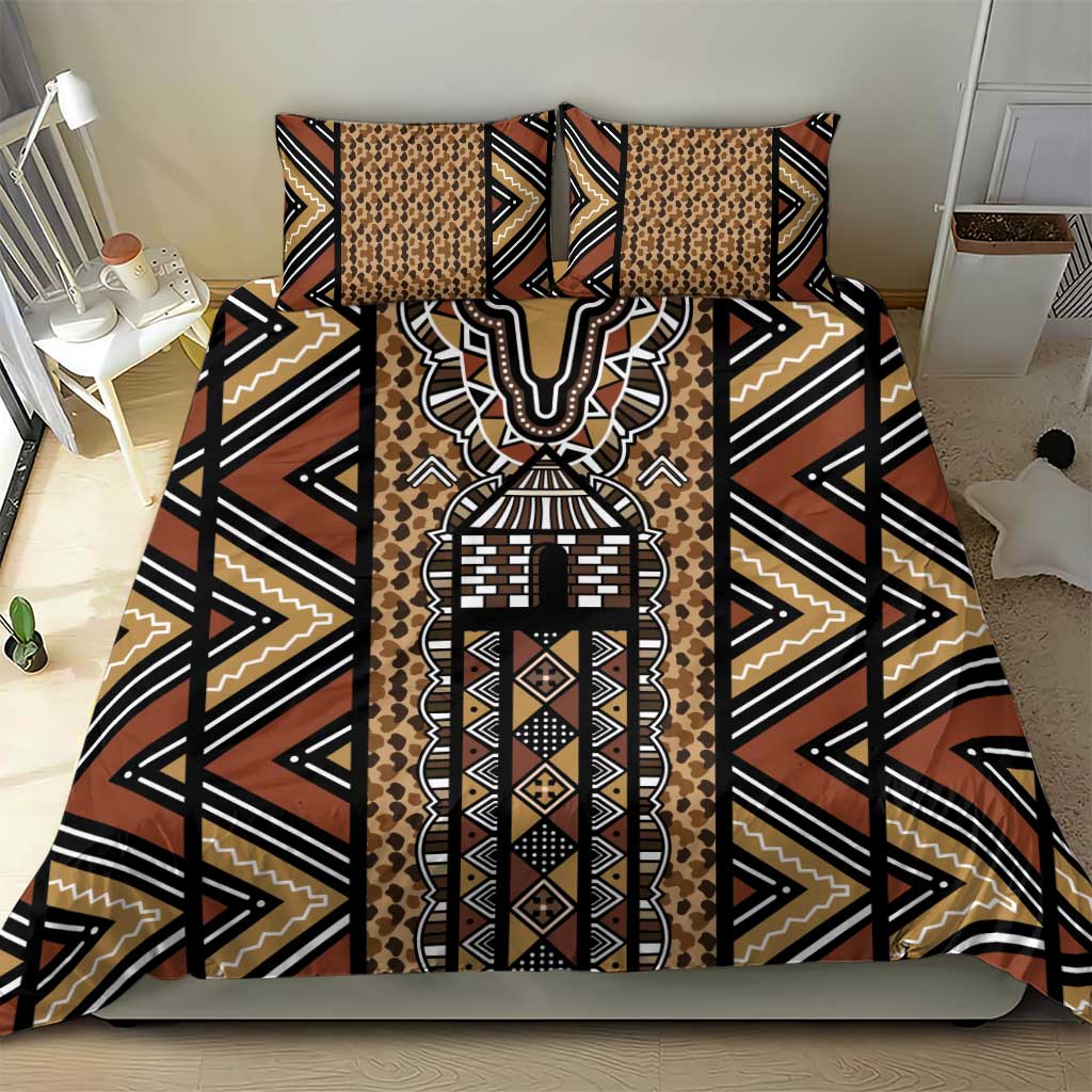 Mali Mud Cloth Leopards Legacy Bedding Set Tribal Village - Wonder Print Shop