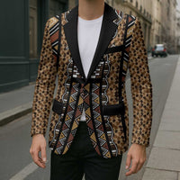 Mali Mud Cloth Leopards Legacy Blazer Tribal Village - Wonder Print Shop