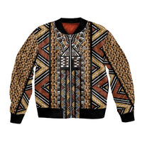 Mali Mud Cloth Leopards Legacy Bomber Jacket Tribal Village - Wonder Print Shop