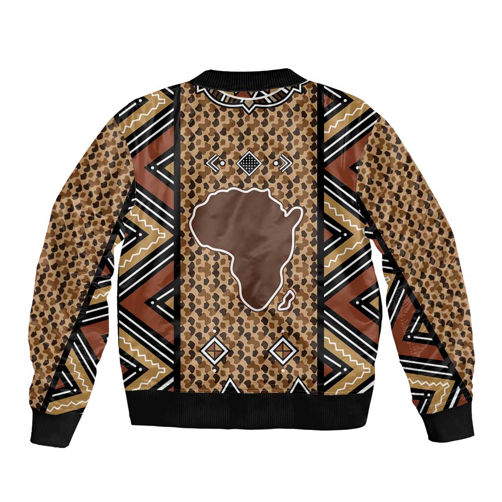 Mali Mud Cloth Leopards Legacy Bomber Jacket Tribal Village - Wonder Print Shop