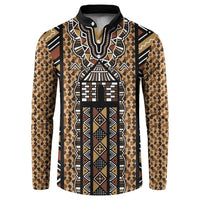 Mali Mud Cloth Leopards Legacy Button Sweatshirt Tribal Village - Wonder Print Shop