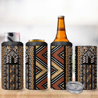 Mali Mud Cloth Leopards Legacy 4 in 1 Can Cooler Tumbler Tribal Village - Wonder Print Shop